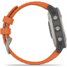 Часы GARMIN FENIX 6 SAPPHIRE TITANIUM GRAY SILVER WITH ORANGE BAND 010-02158-14