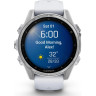 Смарт-часы GARMIN FENIX 8 – 43 мм, AMOLED, серебристые с силиконовым ремешком цвета белый камень 010-02903-00